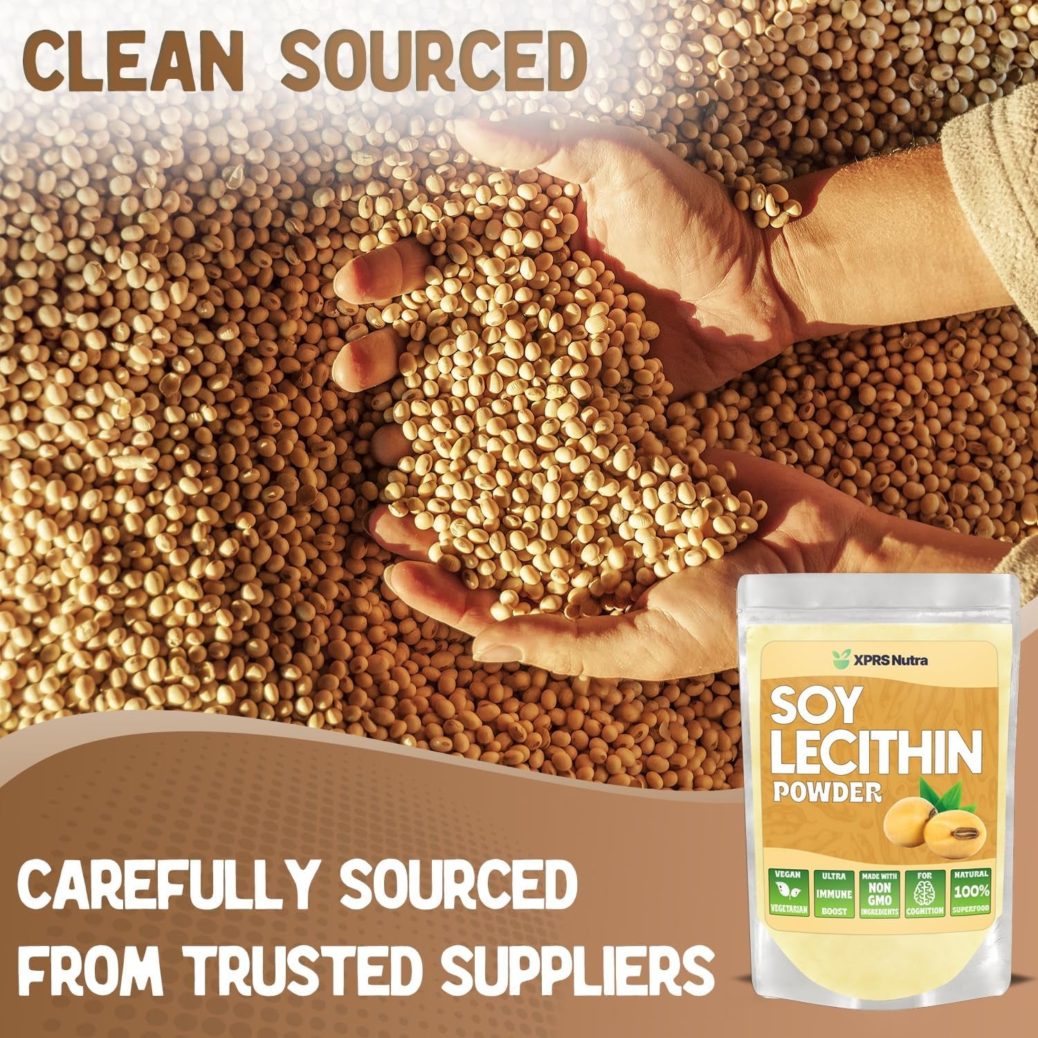 Soy Lecithin Powder Food Grade Fat Emulsifier - Suitable for Cooking, Baking and More - Vegan Friendly Soy Lecithin Powder Cooking Aid (4 Ounce)