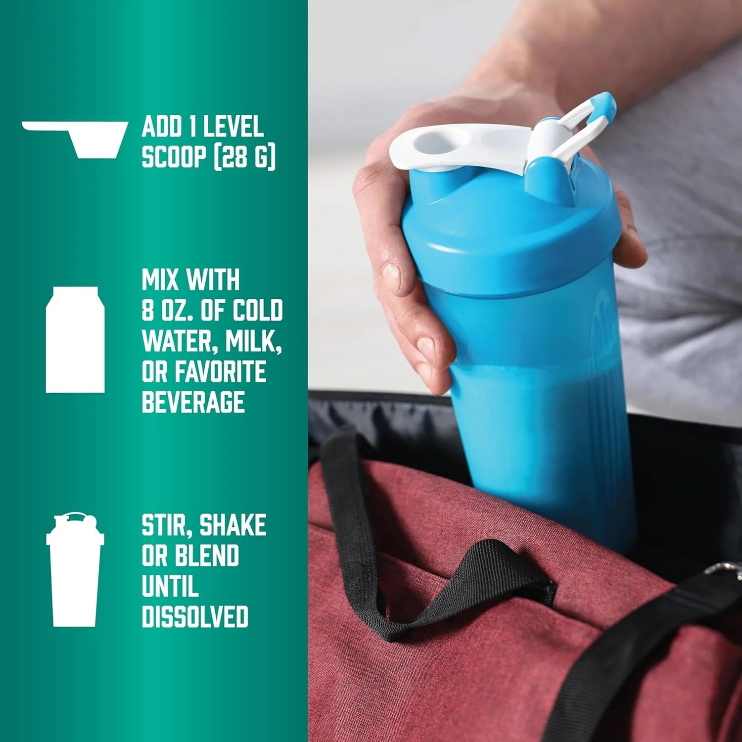 NOW Foods Sports Nutrition, Whey Protein Isolate, 25 G with Bcaas, Unflavored Powder, 1.2-Pound