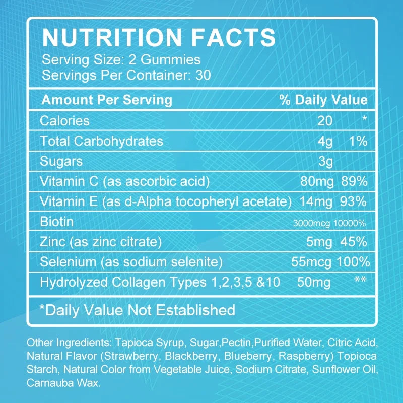 2 PACK Multi Collagen Gummies | 5 Types of Food Source Collagen Supplements - Promotes Healthy Hair, Skin, Nail | 120 Gummies