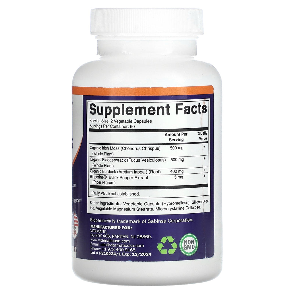 Irish Sea Moss, 120 Vegetable Capsules