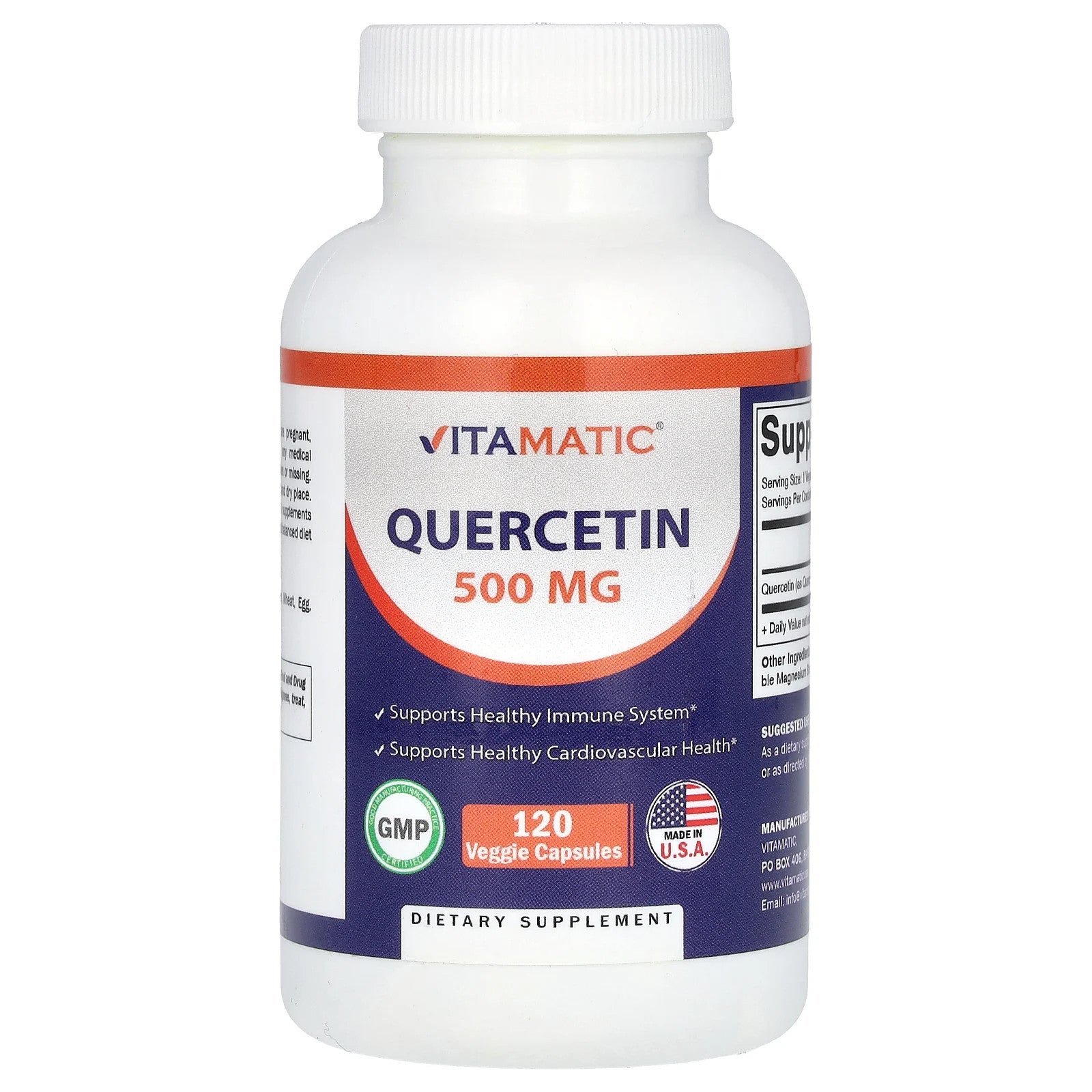 Quercetin, 500 Mg, 120 Veggie Capsules