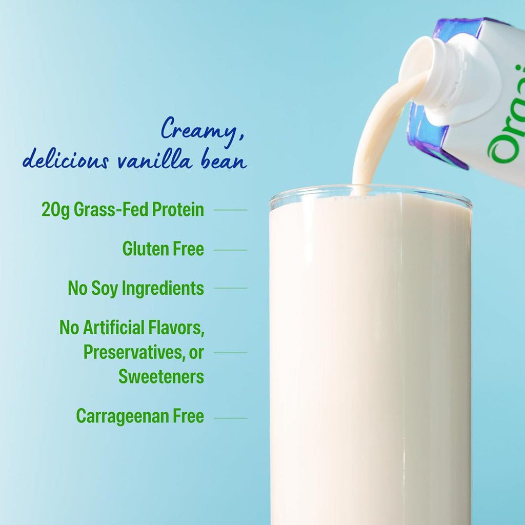 Clean Protein Shake, Grass Fed Dairy, Vanilla Bean - 20G Whey High Protein, Kosher, Ready to Drink, Low Net Carbs, Gluten Free, No Soy Ingredients, 11 Fl Oz (Pack of 12)
