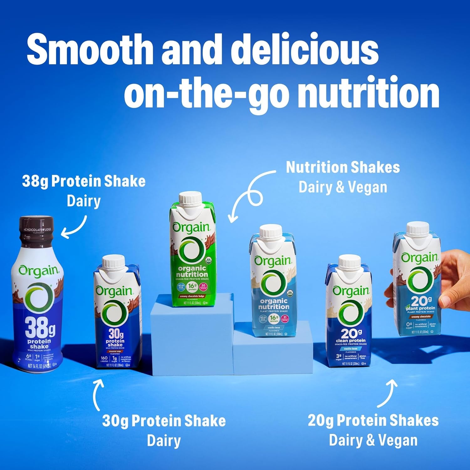 Clean Protein Shake, Grass Fed Dairy, Vanilla Bean - 20G Whey High Protein, Kosher, Ready to Drink, Low Net Carbs, Gluten Free, No Soy Ingredients, 11 Fl Oz (Pack of 12)